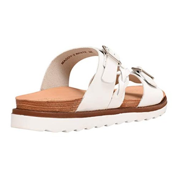 LIBERTYZENO Women Leather Platform Slides Sandals - Picture 3 of 5